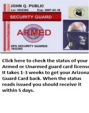 ARMED GUARD CARD 6 CONCEALED WEAPONS PERMITS